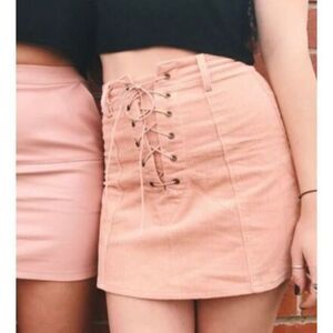 ONE WAY Corduroy Style Mini‎ Skirt in Pink